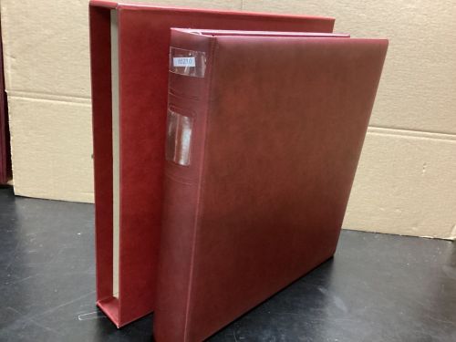 Lindner Ringbinder + Kassette  gebraucht leer rot