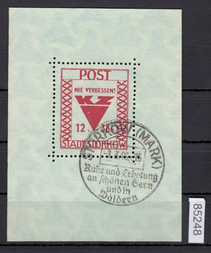 Storkow, Mich.-Nr.: Block 2 A Y  gestempelt   geprüft