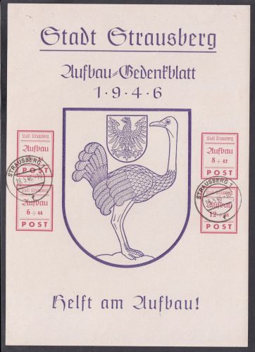 Strausberg, Mich.-Nr.: Block 3 gestempelt