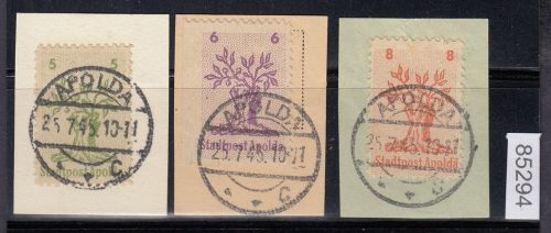 Apolda, Mich.-Nr.: 1-3  gestempelt