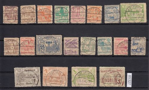 Cottbus, Mich.-Nr.: 1-20 gestempelt