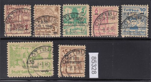 Cottbus, Mich.-Nr.: 25-31 gestempelt