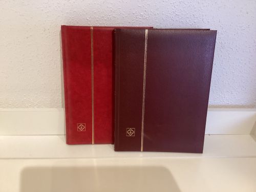 Briefmarkenalbum Einsteckalben  2 StückDIN A4 32 + 30 Seiten schwarz  gebraucht