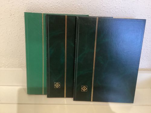 Briefmarkenalbum Einsteckalben  3 Stück DIN A4  32+16+16 Seiten schwarz gebraucht