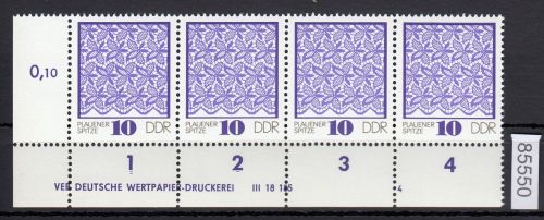 DDR 1974, Mich.-Nr.: 1963  ** DV FN 4   Eckrand  Druckvermerk