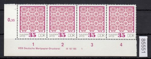 DDR 1974, Mich.-Nr.: 1966  ** DV FN 1   Eckrand  Druckvermerk