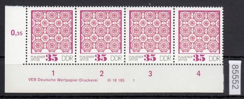 DDR 1974, Mich.-Nr.: 1966  ** DV FN 1   Eckrand  Druckvermerk
