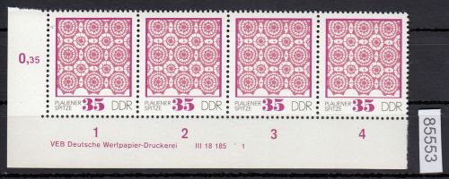 DDR 1974, Mich.-Nr.: 1966  ** DV FN 1   Eckrand  Druckvermerk
