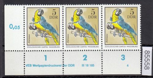 DDR 1975, Mich.-Nr.: 2030  ** DV FNr. 4   Eckrand  Druckvermerk