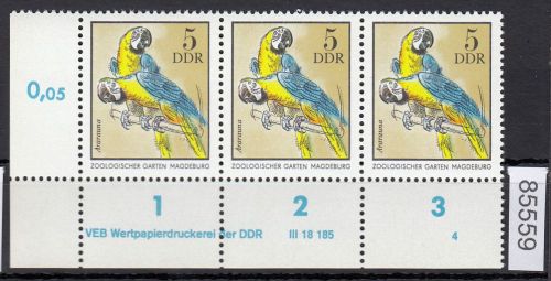 DDR 1975, Mich.-Nr.: 2030  ** DV FNr. 4   Eckrand  Druckvermerk