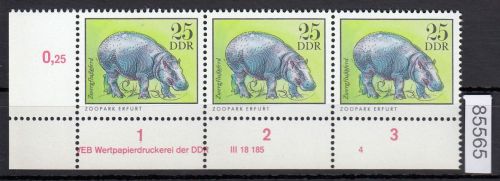 DDR 1975, Mich.-Nr.: 2034  ** DV FNr. 4   Eckrand  Druckvermerk