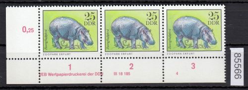 DDR 1975, Mich.-Nr.: 2034  ** DV FNr. 4   Eckrand  Druckvermerk