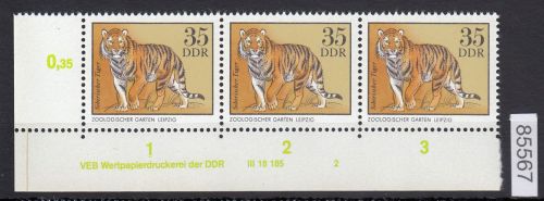 DDR 1975, Mich.-Nr.: 2036  ** DV FNr. 2   Eckrand  Druckvermerk