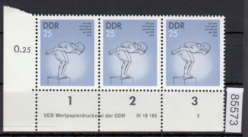DDR 1975, Mich.-Nr.: 2067  ** DV FNr. 3   Eckrand  Druckvermerk