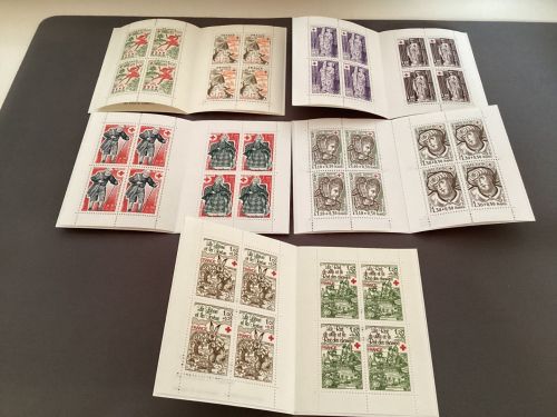 Frankreich 1975-79 **MH  5 Stück komplett  Rotes Kreuz