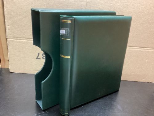 KABE Klemmbinder + Schuber  leer  wattiert  grün gebraucht