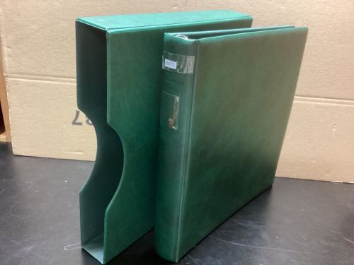 Lindner Ringbinder+Kasette (18 Ringe) 1 mal gebraucht Leer grün