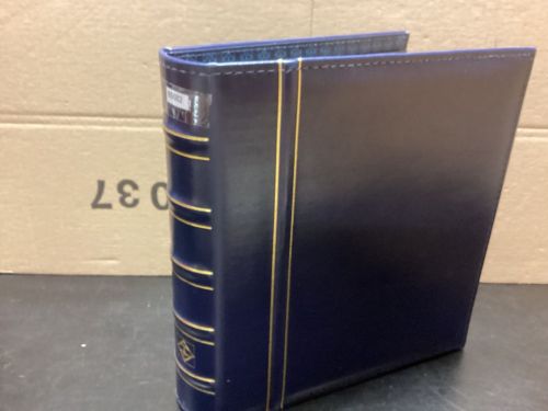 Leuchtturm Ringbinder Optima ( 4 Ringe) blau + 30 Hüllen  gebraucht