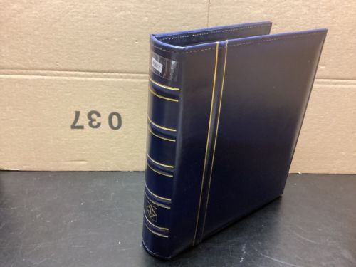 Leuchtturm Ringbinder Optima ( 4 Ringe) blau + 30 Hüllen  gebraucht