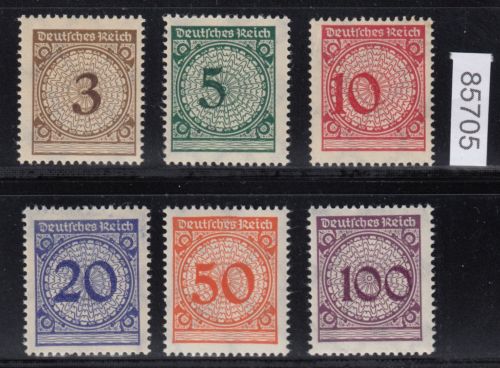DR 1923, Mich.-Nr.: 338-43 **   Platte
