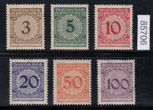 DR 1923, Mich.-Nr.: 338-43 **   Platte