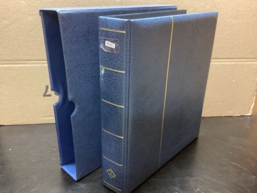 Leuchtturm Schraubbinder  wattiert + Schuber  blau  leer  LESEN