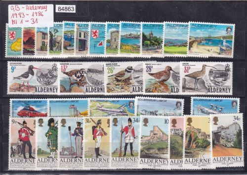 GB-Alderney 1983-1986, Mich.-Nr.: 1-31 ** komplett