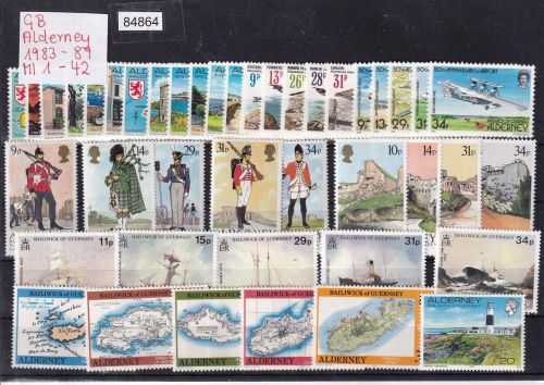GB-Alderney 1983-1989, Mich.-Nr.: 1-41 ** komplett