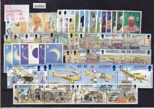 GB-Alderney 1995-1999, Mich.-Nr.: 82-144 ** komplett