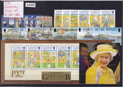 GB-Alderney 2001, Mich.-Nr.: 166-186 ** komplett