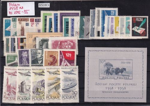 Polen 1958, Mich.-Nr.: Komplett **