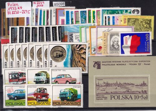 Polen 1973, Mich.-Nr.: Komplett ** Mi 2259 fehlt
