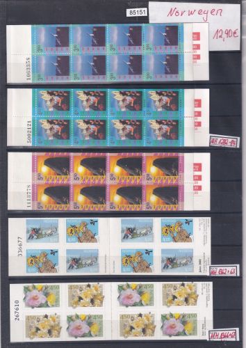 Markenheftchen Norwegen  ** 1282-84, 1362+63, 1366+67