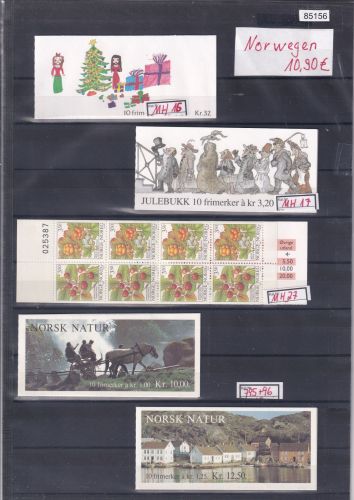 Markenheftchen Norwegen  ** 16-17, 27, 795+96