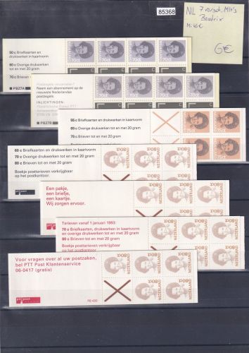Markenheftchen Niederlande 7 versch. MH Beatrix **