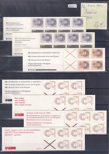 Markenheftchen Niederlande 7 versch. MH Beatrix **