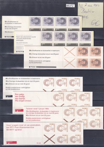 Markenheftchen Niederlande 7 versch. MH Beatrix **
