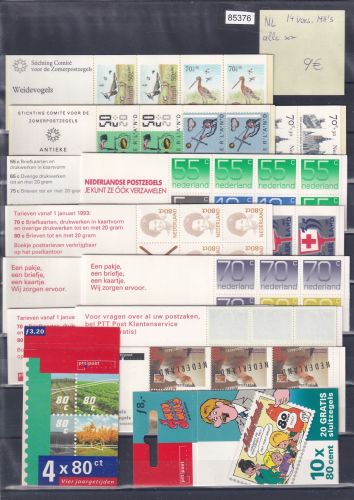 Markenheftchen Niederlande 14 versch. MH **