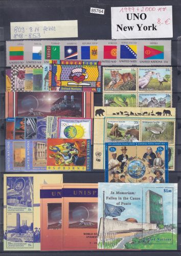UNO New York 1999+2000 ** 809-814 fehlt, 848-853