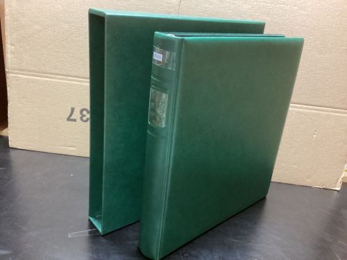 Lindner Ringbinder+Kasette (18 Ringe) 1 mal gebraucht Leer grün