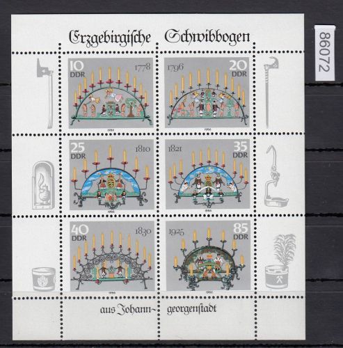 DDR 1986, Mich.-Nr.: 3057-62 * Kleinbogen oben ndg. !!!