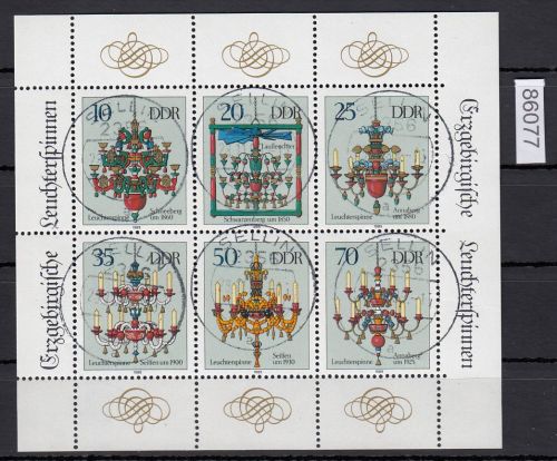 DDR 1989, Mich.-Nr.: 3289-94 gestempelt "Bedarf"  ERSTTAG  Kleinbogen rechts ndg. !!!