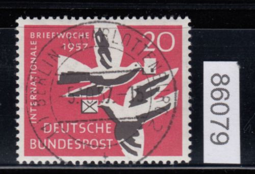 Bund 1957, Mich.-Nr.: 276 LUXUS gest. + gummi + Ersttag  Berlin-Charlottenburg