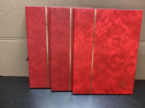 Briefmarkenalbum Einsteckalben  3 Stück DIN  A4 a 16 Seiten schwarz  gebraucht