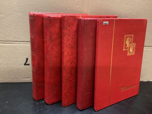 Einsteckalben  Briefmarkenalben 5 Stück weiß  gebraucht