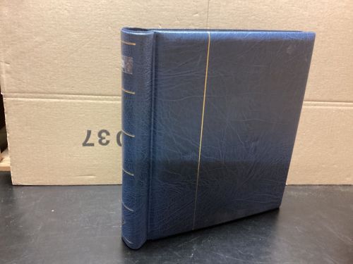 Leuchtturm Klemmbinder wattiert gebraucht Leer blau