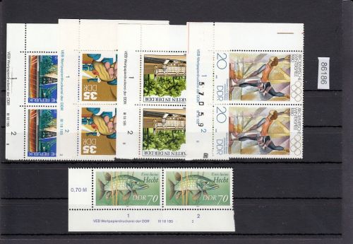 DDR lot   Eckrand  Druckvermerk   nur verschiedene