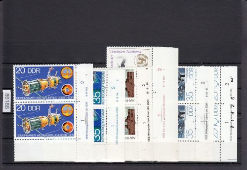 DDR lot   Eckrand  Druckvermerk   nur verschiedene