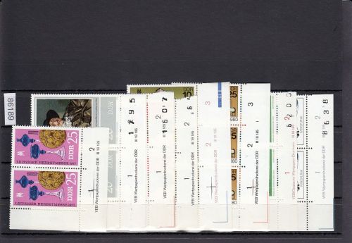 DDR lot   Eckrand  Druckvermerk   nur verschiedene