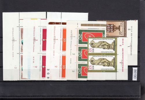 DDR lot   Eckrand  Druckvermerk   nur verschiedene